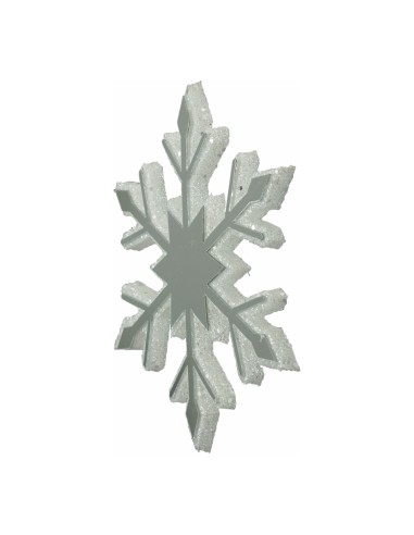 Copo de nieve con efecto espejo Para escaparates de invierno en tiendas y centros comerciales