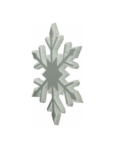 Copo de nieve con efecto espejo Para escaparates de invierno en tiendas y centros comerciales