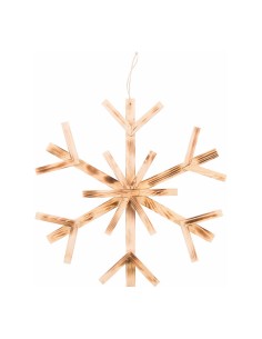 Copo de nieve de madera para escaparates y ambiente invernal