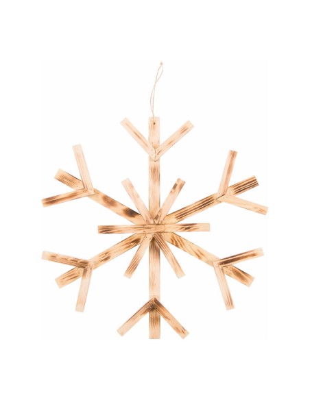 Copo de nieve de madera para escaparates y ambiente invernal