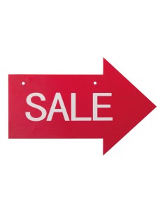 Venta-flecha para la decoración en época de rebajas para escaparates tiendas