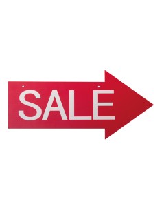 Venta-flecha para la decoración en época de rebajas para escaparates tiendas