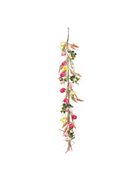 Guirnalda de flores para la decoración del día de los enamorados en centros comerciales y tiendas