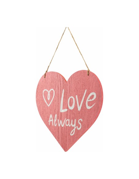 Corazón con texto "love always" para la decoración del día de los enamorados en centros comerciales tiendas
