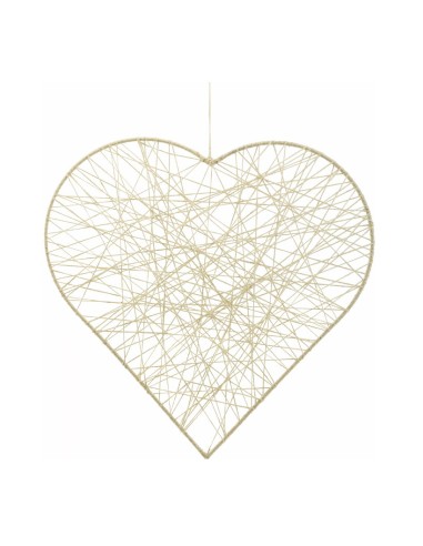 Corazón de yute para la decoración del día de los enamorados en centros comerciales tiendas