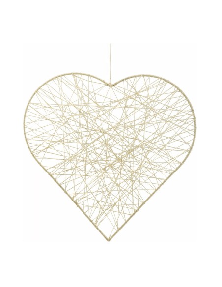 Corazón de yute para la decoración del día de los enamorados en centros comerciales tiendas