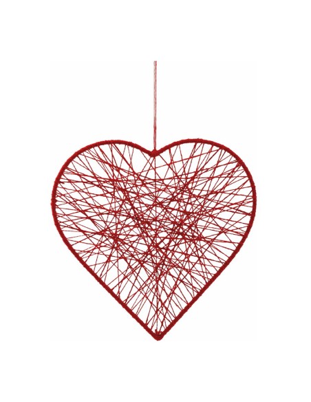 Corazón de yute para la decoración del día de los enamorados en centros comerciales tiendas