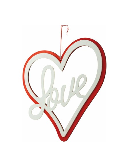 Corazón con texto "love" para la decoración del día de los enamorados en centros comerciales tiendas