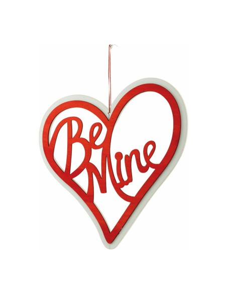 Corazón con texto "be mine" para la decoración del día de los enamorados en centros comerciales tiendas