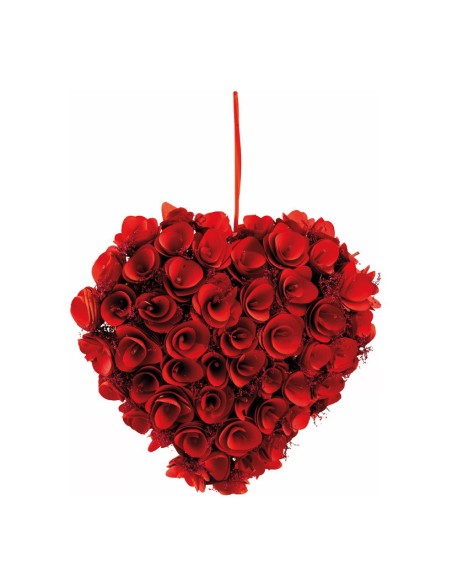 Corazón de rosas para la decoración del día de los enamorados en centros comerciales tiendas