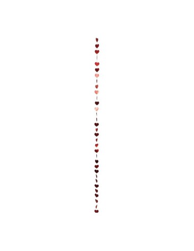 Guirnalda de corazones para la decoración del día de los enamorados en centros comerciales y tiendas