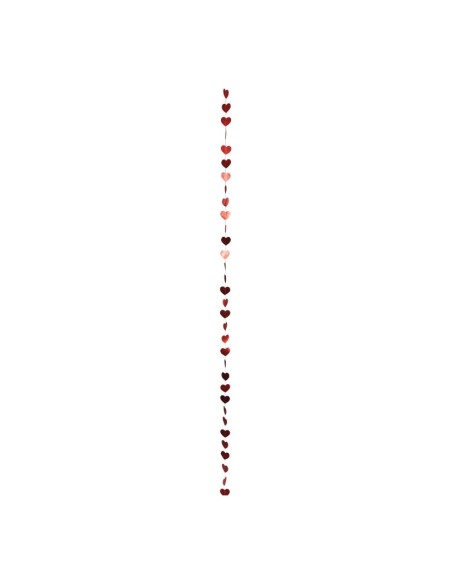 Guirnalda de corazones para la decoración del día de los enamorados en centros comerciales y tiendas