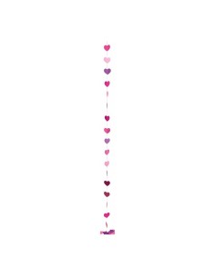 Guirnalda de corazones para la decoración del día de los enamorados en centros comerciales y tiendas