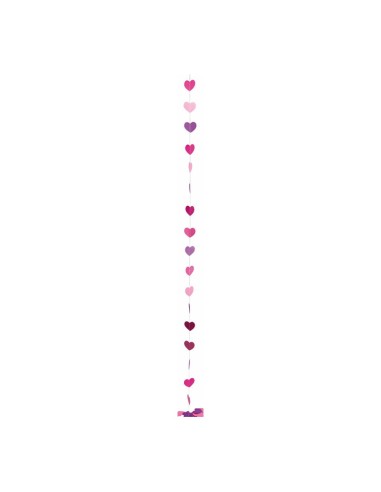 Guirnalda de corazones para la decoración del día de los enamorados en centros comerciales y tiendas