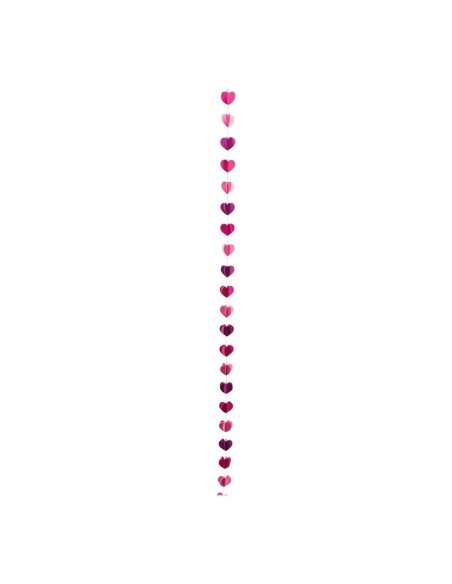 Guirnalda de corazones 3D para la decoración del día de los enamorados en centros comerciales y tiendas
