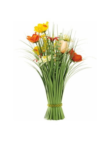 Manojo de hierba de caña con flores para escaparates de primavera en tiendas y centros comerciales