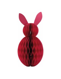 Conejo de pascua en papel de nido de abeja para escaparates de tiendas y pastelerías en pascua