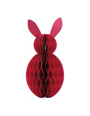 Conejo de pascua en papel de nido de abeja para escaparates de tiendas y pastelerías en pascua