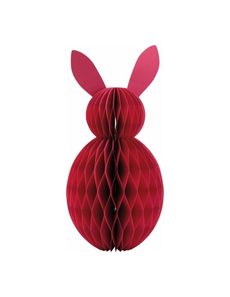 Conejo de pascua en papel de nido de abeja para escaparates de tiendas y pastelerías en pascua