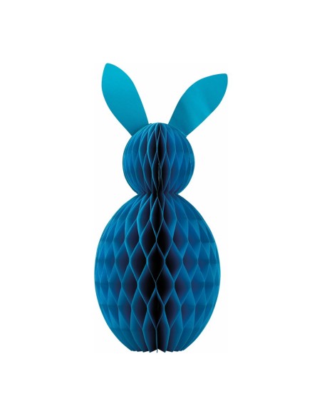 Conejo de pascua en papel de nido de abeja para escaparates de tiendas y pastelerías en pascua