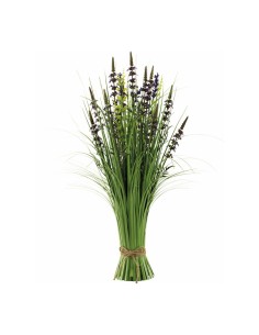 Manojo hierba de caña con lavanda para decorar con ramas y hojas en escaparates