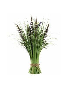 Manojo hierba de caña con lavanda para decorar con ramas y hojas en escaparates