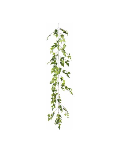 Guirnalda de hojas de abedul para decorar con plantas artificiales en escaparates