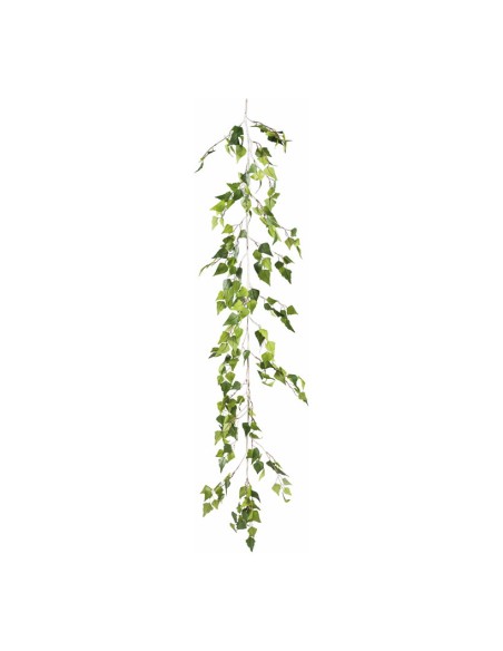 Guirnalda de hojas de abedul para decorar con plantas artificiales en escaparates