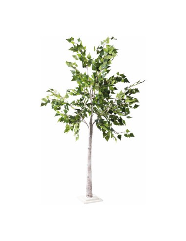 Árbol abedul para decorar con plantas y árboles artificiales en escaparates