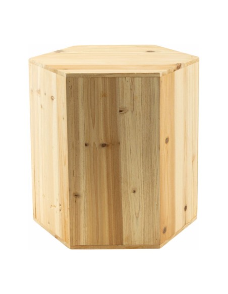 Expositor hexagonal para el interior o escaparates de espacios de tiendas o comercios
