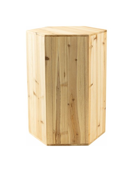 Expositor hexagonal para el interior o escaparates de espacios de tiendas o comercios