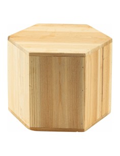 Expositor hexagonal para el interior o escaparates de espacios de tiendas o comercios