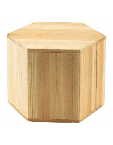 Expositor hexagonal para el interior o escaparates de espacios de tiendas o comercios