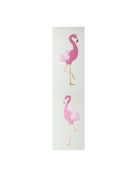 Flamenco perfilado para la decorar espacios y escaparates de verano con mamíferos y aves