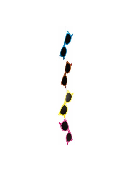 Guirnalda de gafas de sol para escaparates en verano de tiendas o comercios