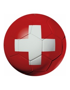 Pelota de fútbol Suiza para decoración futbolística y deportes en escaparates