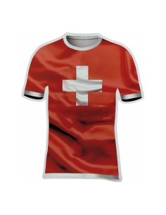 Camiseta de fútbol Suiza para decoración futbolística y deportes en escaparates
