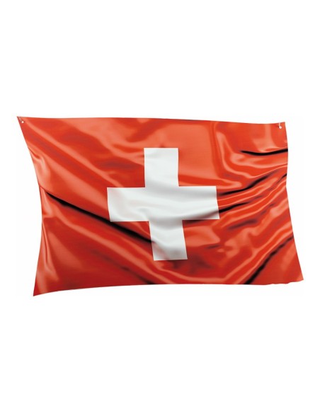 Bandera Suiza para decoración futbolística y deportes en escaparates