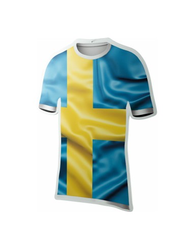 Camiseta de fútbol de Suecia para decoración futbolística y deportes en escaparates