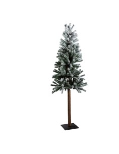 Árbol de navidad nevado para la decoración de navidad con bolas y accesorios