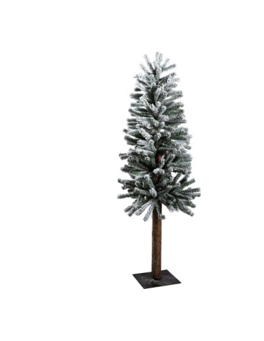 Árbol de navidad nevado para la decoración de navidad con bolas y accesorios