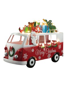 Papá Noel en autobús para la decoración navideña de centros comerciales calles tiendas