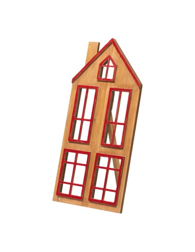 Casa de madera para la decoración navideña de centros comerciales calles tiendas