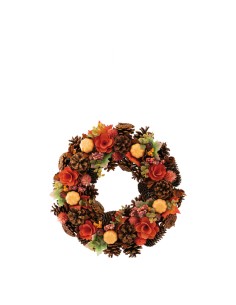 Corona de otoño para la decoración otoñal de escaparates y espacios