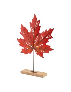 Hoja de arce con base para escaparates de otoño en tiendas y centros comerciales