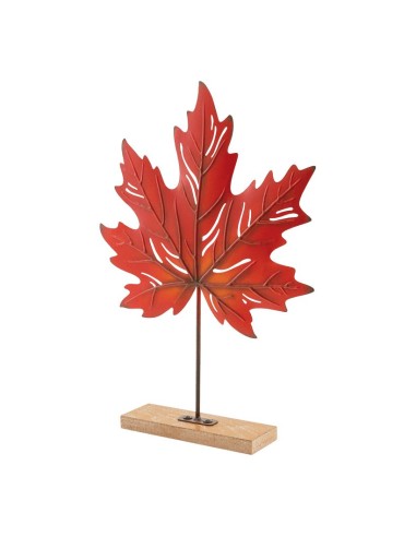 Hoja de arce con base para escaparates de otoño en tiendas y centros comerciales