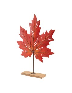 Hoja de arce con base para escaparates de otoño en tiendas y centros comerciales