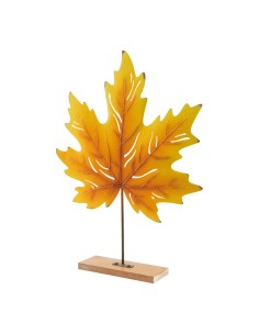Hoja de arce con base para escaparates de otoño en tiendas y centros comerciales