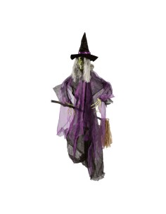 Bruja Halloween volando Para Halloween en escaparates y fiestas