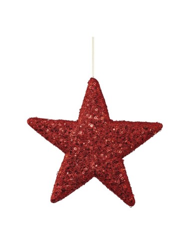 Estrella con lentejuelas para la decoración de centros comerciales calles y tiendas